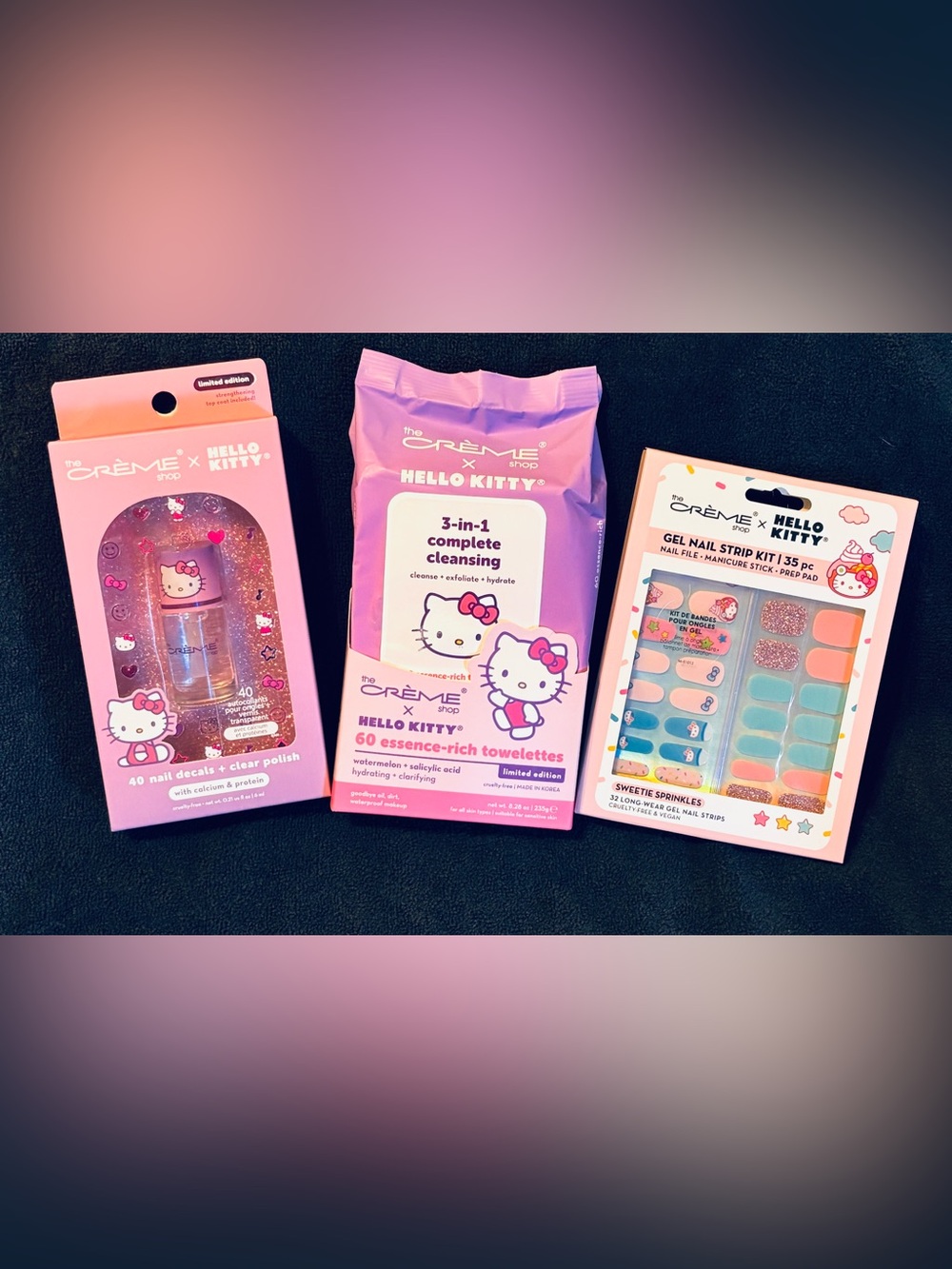 Hello Kitty x The Crème Shop: Nail Wraps, Nail Decals with Polish & Towelettes